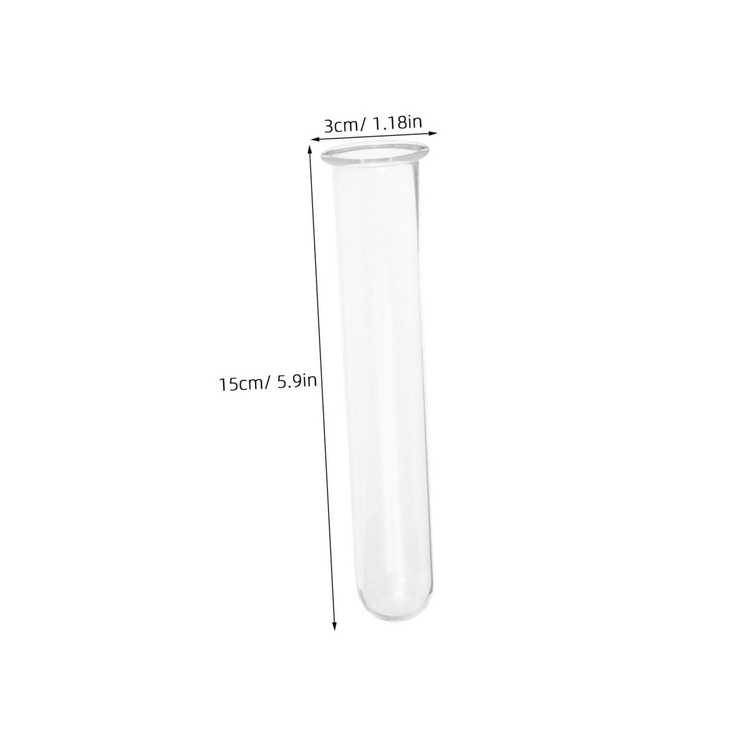 HEALEEP Glass Test Tubes for Plant Propagation 5pcs 2.5x3x15cm Hydroponic Floral Vase Glass Tubes for Small Terrarium Plants and Home Décor