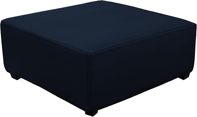 Super Stretch 40x40x15 inch Square Ottoman Cover- Soft Form Fit Ottoman Cover