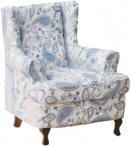 HAOYONG Wing Chair Slipcovers Printed Wingback Chair Covers 2 Pieces Wingback