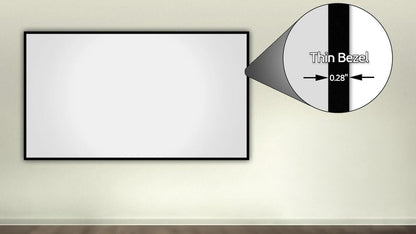 Silver Ticket Products S7 Series 6 Piece Thin Bezel Home Theater Fixed Frame 4K, 8K Ultra HD, HDTV, HDR, Active 3D Projection Screen, 16:9 Format, 120" Diagonal, UST ECLIPSE Material S7-169120-ECLIPSE