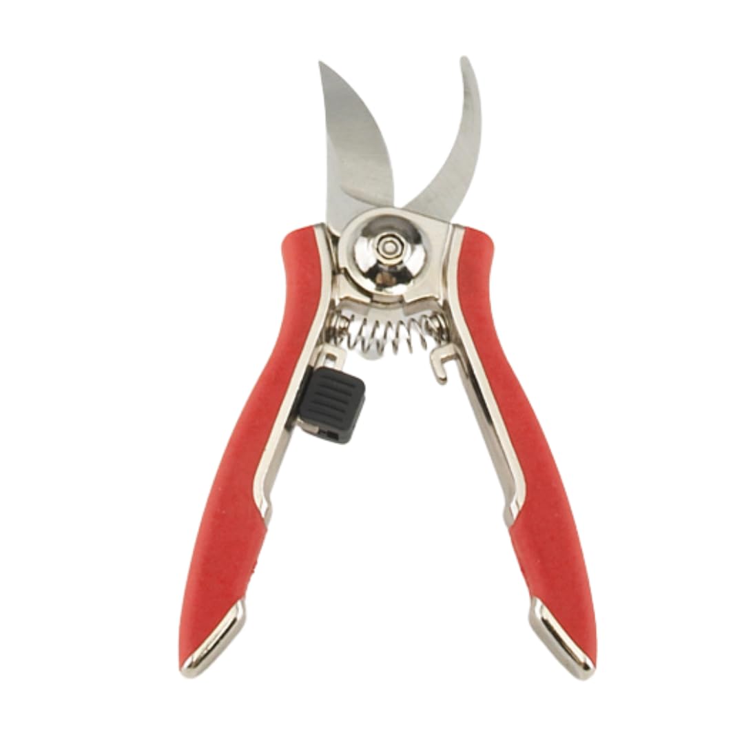 Dramm ColorPoint Stainless Steel Compact Garden Pruning Shears, Hand Pruner, Garden Clippers, with Heavy Duty Blade and Easy grip Handle, Yellow