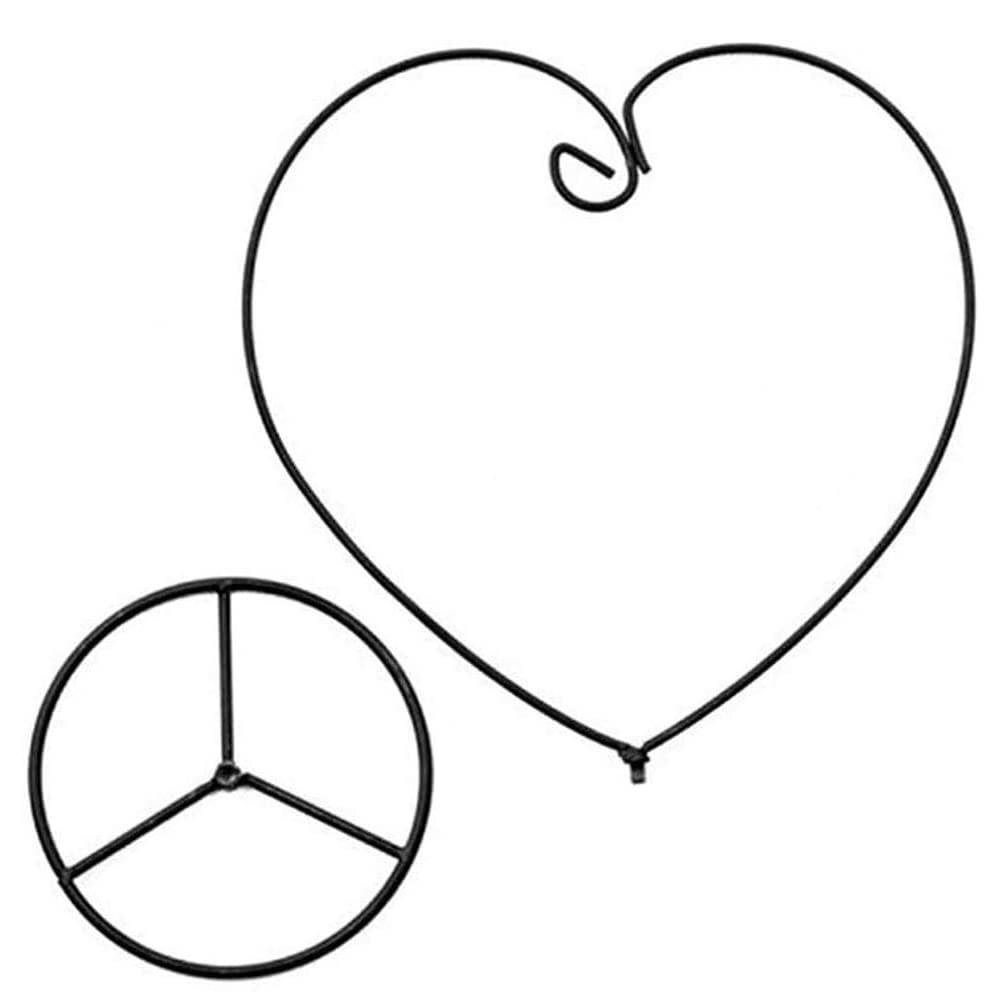 WOCTDTHW Ornament Display Stand Holder Iron Hanger for Chrismas Hanging Glass Globes (Love Shape 2 Pcs)