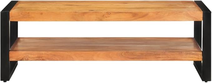 Coffee Table 47.2"x23.6"x15.7" Solid Acacia Wood, Side Table, Center Table