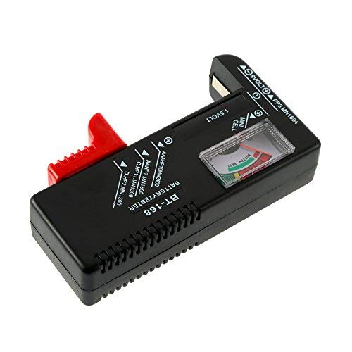 Pgzsy 2 Pack Battery Tester, Universal Battery Checker for AA / AAA / C / D / 9V / 1.5V Button Cell Batteries