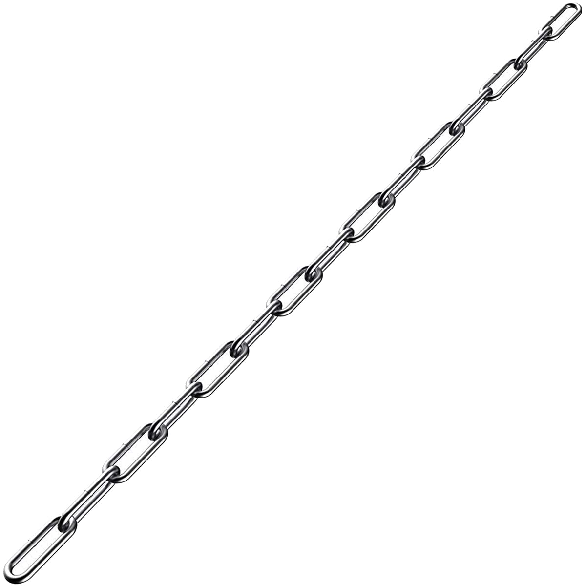 Stainless Steel Chain, Lsqurel 6.5ft Metal Chain Link Chain Small 1/8in Light Duty Chain Utility Chain Jack Chain for Home Outdoor Camping Hanging etc (1/8in-6.5ft)