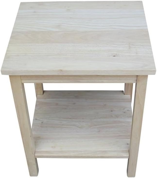 International Concepts Portman Accent Table 16"W × 14"D × 20"H, Solid Parawood