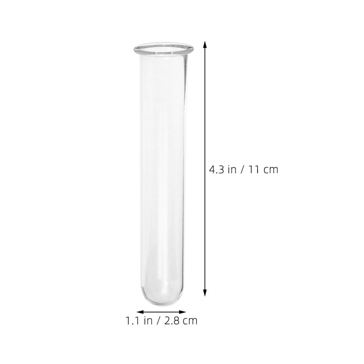 Outanaya 4pcs Transparent Hydroponic Test Tube Vases for Plant Propagation Clear Glass Water Tubes for Flowers Decorative Desk Terrarium Station for Home and Office