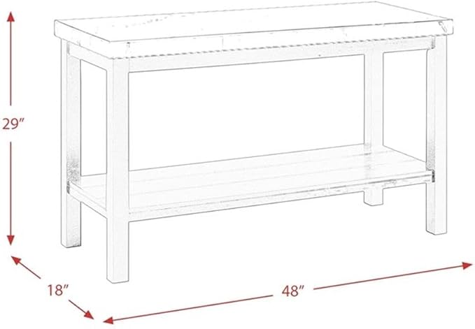 Picket House Furnishings Evie Wood Frame & Marble Top Console Table-White/Black