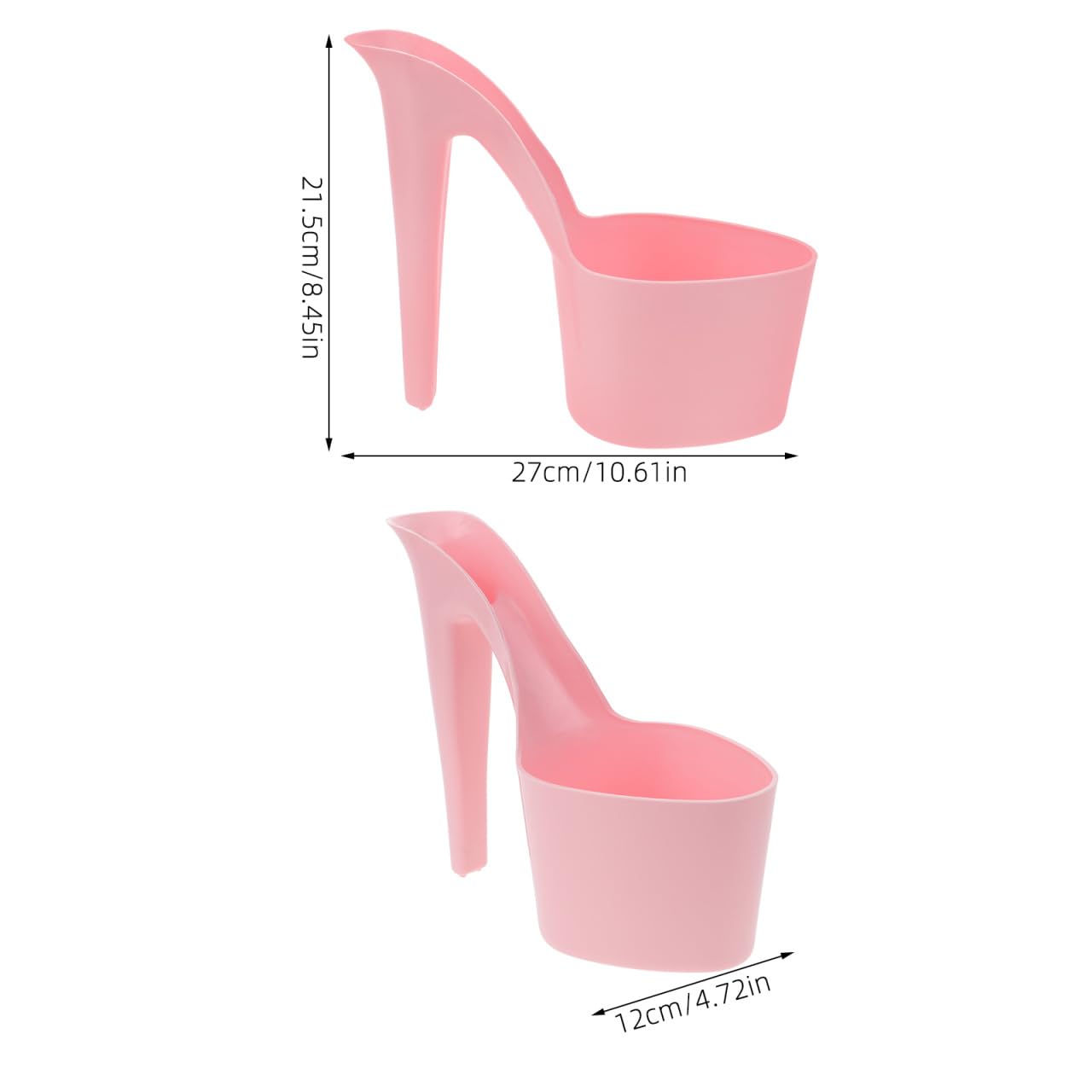 Kisangel 2Pcs High Heel Shaped Flowerpot, Stylish Shoe Design Planter Succulent Nursery Pots for Outdoor Garden Display Flower Pots