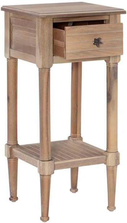 Linon Styers Wood Accent Starfish Coastal Side Table in Natural