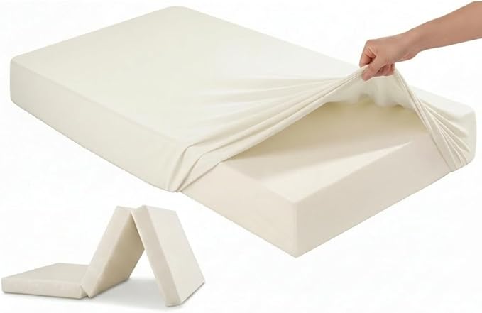 Stretchy Twin Fitted Sheet for 4 Inch Low Profile Mattress