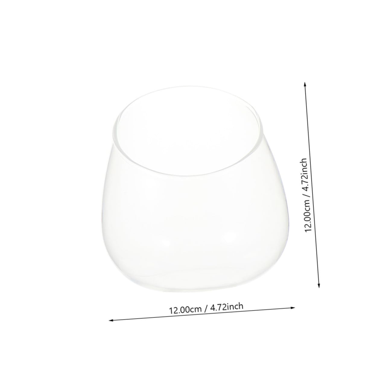 Toyvian Succulent Vase 3pcs Slant Cut Glass Ecological Bottles for Desktop Terrarium Plant Decoration