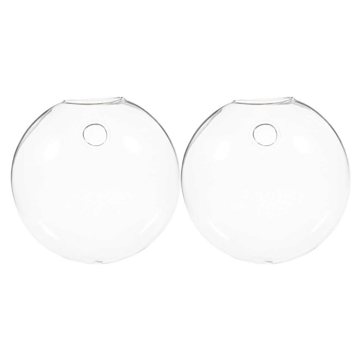 Uonlytech 2pcs Wall-Mounted Glass Hydroponic Vase Set for Indoor Plants Flat Glass Flower Vases with Hanging Holder Decorative Terrariums for Home Garden