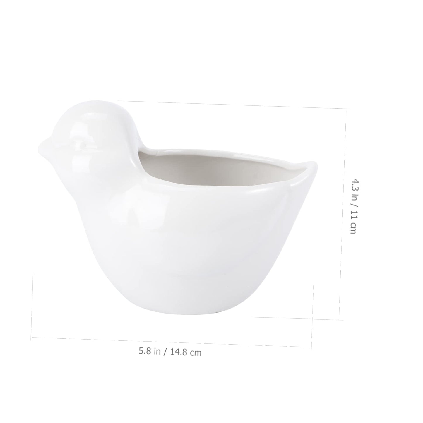 Milisten Succulent Planting Ceramic Bird Flower Pot Creative Animal Figurine Planter