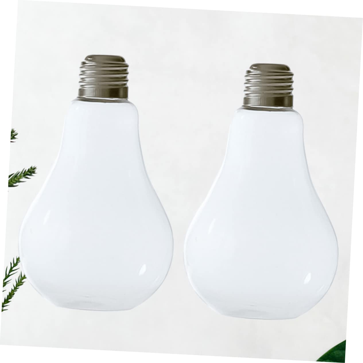 Gogogmee 2 Pcs Glass Lightbulb Vase for Hydroponic Plants Creative Terrarium Container Indoor Wall Hanging Planter for Home Decor Visible Water Level