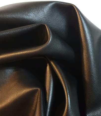 Black Lambtouch Soft Faux Leather Fabric Sheet PU Sold by The Yard Synthetic