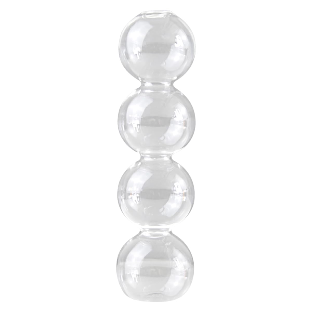 LKXHarleya Aesthetic Ball Aesthetic Decorative Vase, Glass Bubble Vases Ball Bud Vase for Centerpieces, Flower Arrangement, 2.36 x 8.66 Inch, Clear