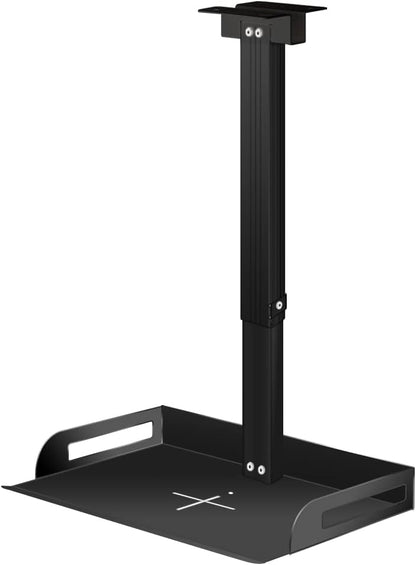 Drsn Universal Ceiling Mount with Tray for Projector/Camera, 11.4-22 Adjustable, 11 Lbs Load Bearing, No Hole Installation, in Tube Cable Routing, Universal Ceiling Mount for Wall/Ceiling, Carbon