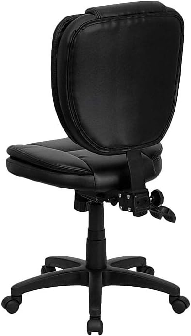 Flash Furniture Caroline Mid-Back Black LeatherSoft Multifunction Swivel