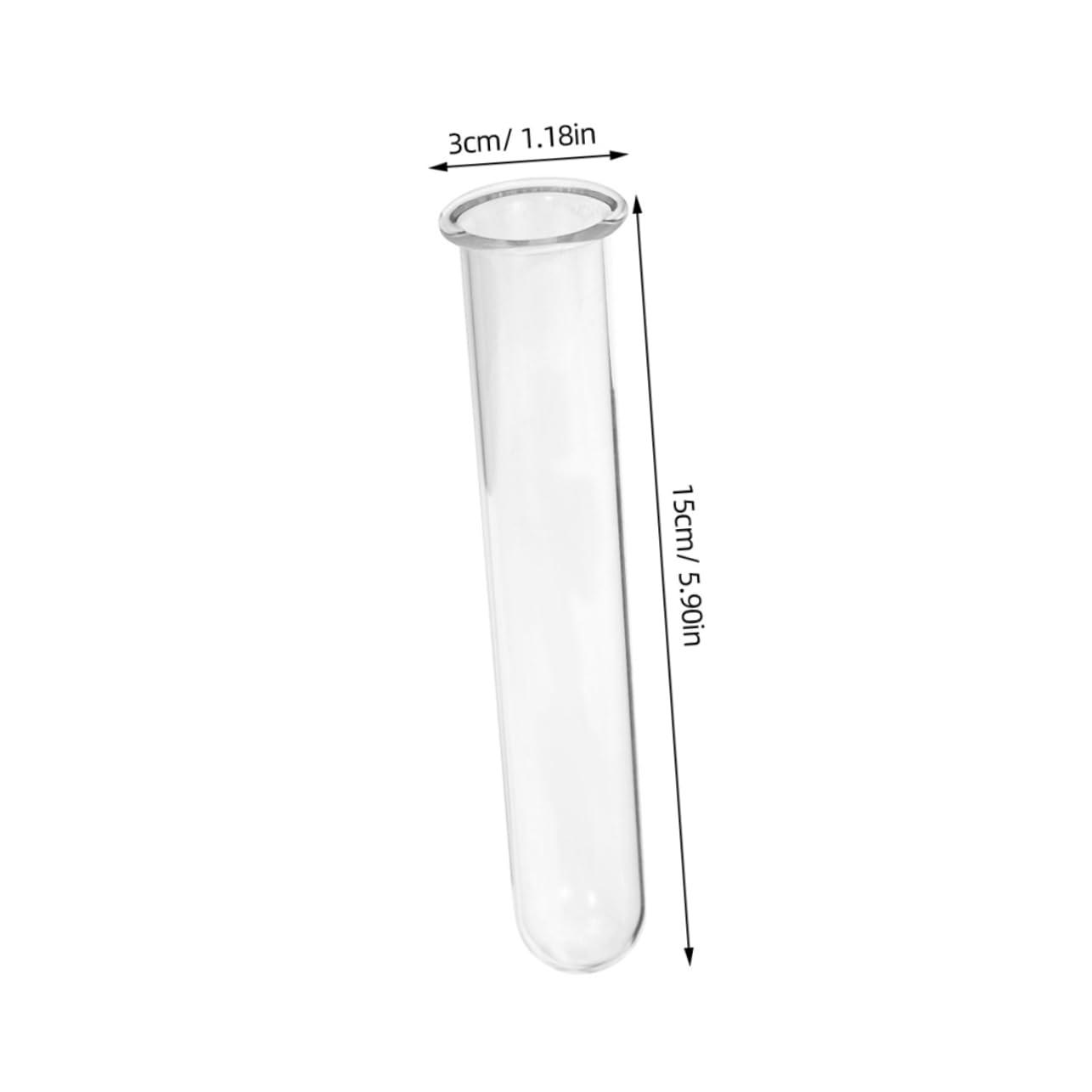 Zerodeko 5pcs Glass Propagation Tubes for Live Plants Hydroponic Test Tube Planter Transparent Glass Vases for Home Office Terrarium Cuttings Root Observation