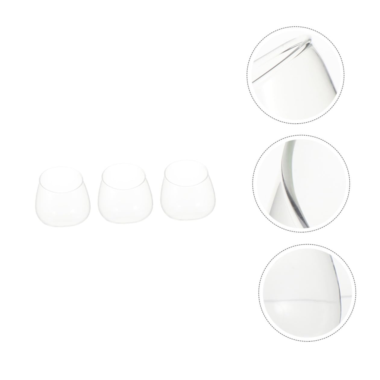 NUOBESTY 3pcs Slant Cut Glass Micro Landscape Bottles for Succulent Vase Desktop Ecological Terrarium Jar Home Décor