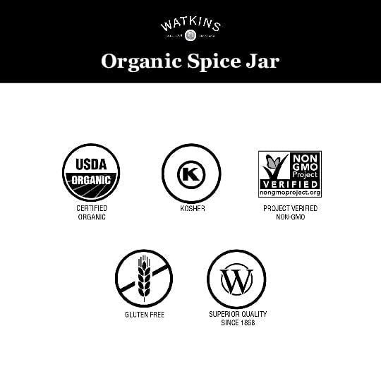 Watkins Gourmet Organic Spice Jar, Harissa, 2.5 oz. Bottle, 3-Pack