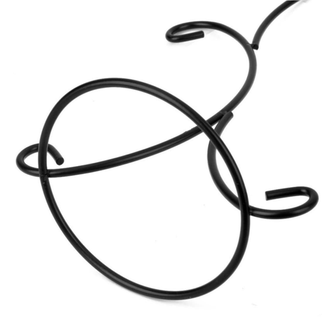 DAGLLGEW 2-Hook Ornament Display Stand Hanging Glass Terrarium Stands Iron Easel Plate Stand for Air Plant Ball Art Craft Hanging Glass Bauble Holder Air Plant Hanger Iron Display Holder