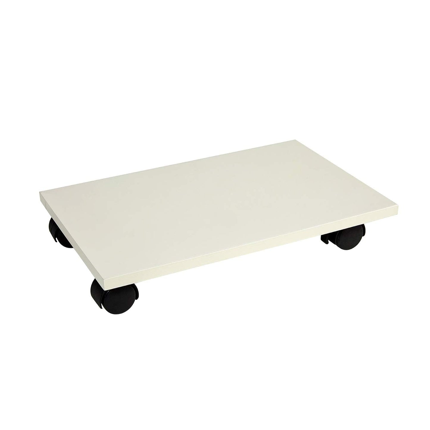 Mrxxjz Under Desk Printer Stand with 4 Wheels & Rolling Cart Design - Heavy-Duty Movable Organizer for Printer, Copier, CPU Under Desk | Space-Saving Office Shelf (34 * 29 * 6.6 White)