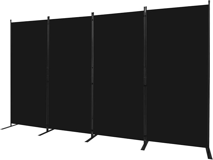 Room Divider 6FT Portable Room Dividers and Folding Privacy Screens, 4 Panel