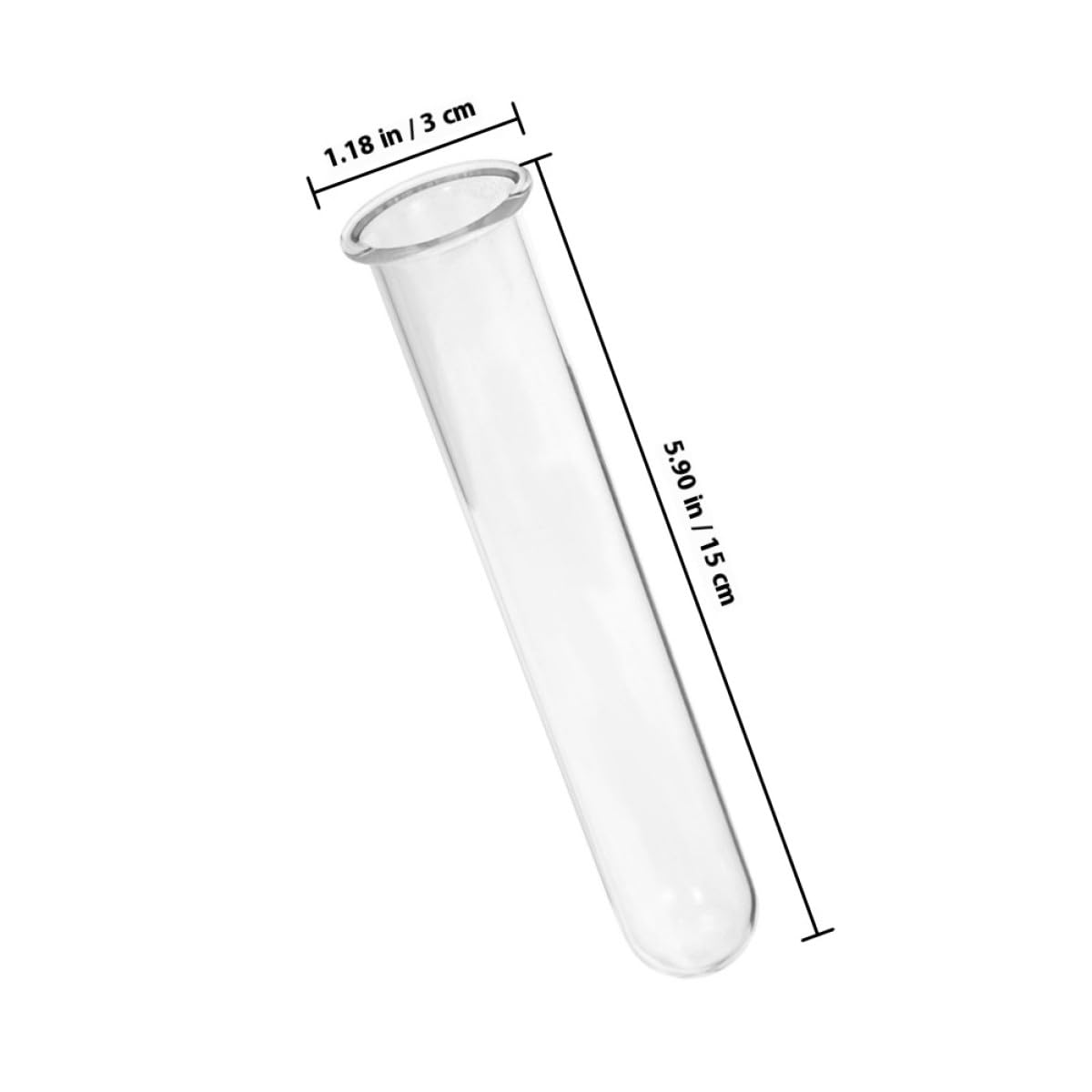 Garneck 6pcs Glass Test Tube Flower Vases Hydroponic Propagation Tubes Glass Plant Containers 2.5x3x15cm for Home and Office Décor