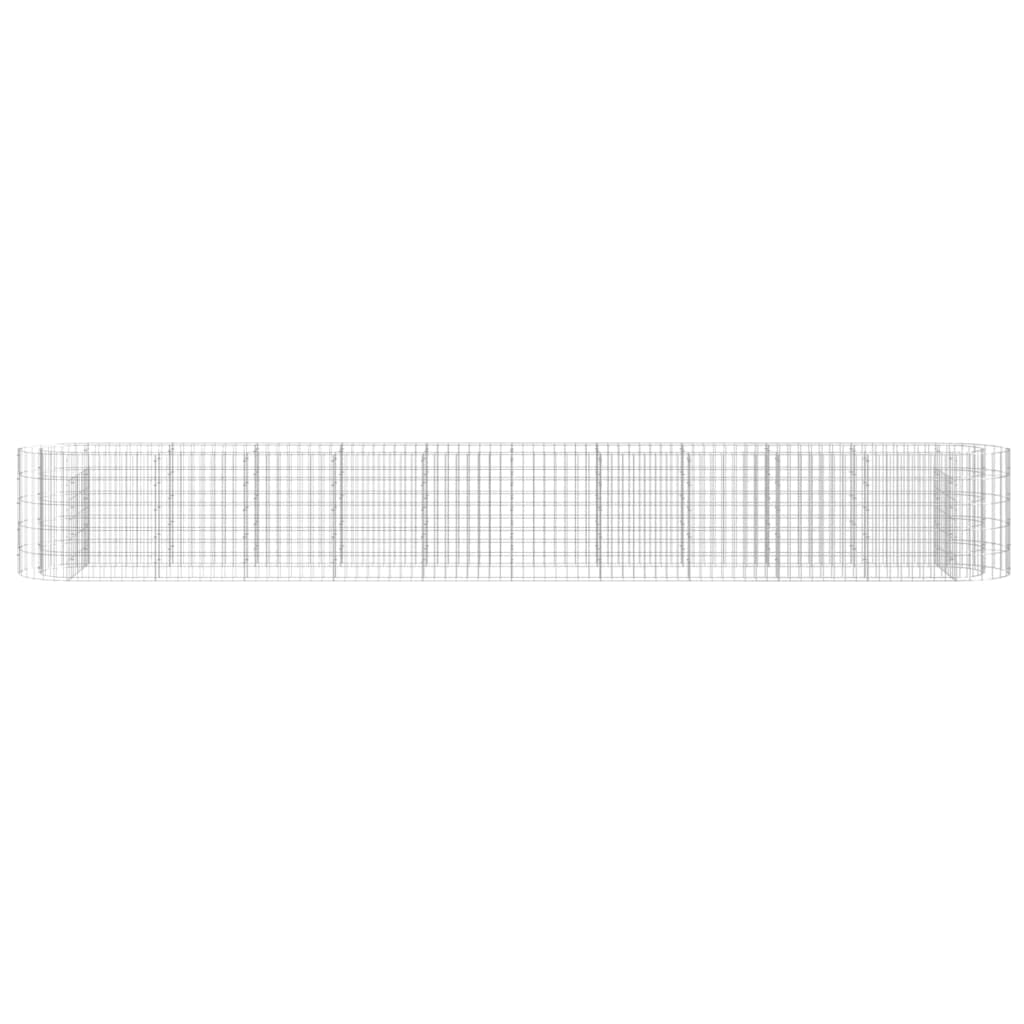 Logeirevo Gabion Raised Bed, Galvanized Iron Gabion Cages Basket, Garden Outdoor Flower Box Planter, Plant Above Ground Garden Boxes, 157.5"x19.7"x19.7",-1215