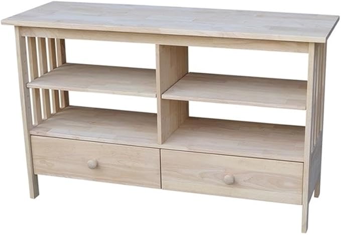 IC International Concepts, Mission Entertainment/TV Stand, Solid Real Wood