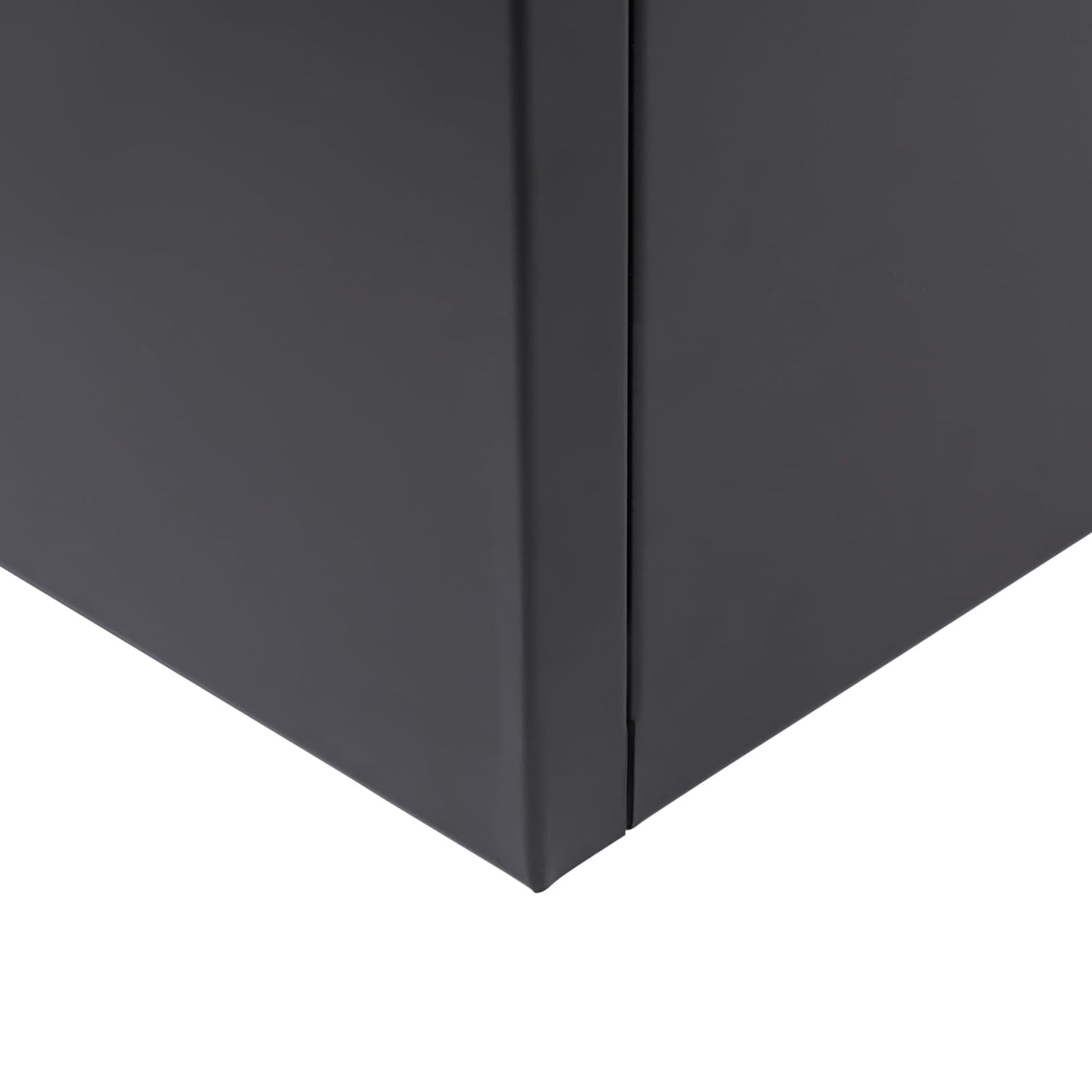 JJIESHENG Square Metal Planter Box, Galvanized Steel Planters Box, 26" L x 26" W x 26" H Large Black Planters Outdoor Cube Heavy Duty Flower Pot with Drainage Hole for Patio, Yard, Garden