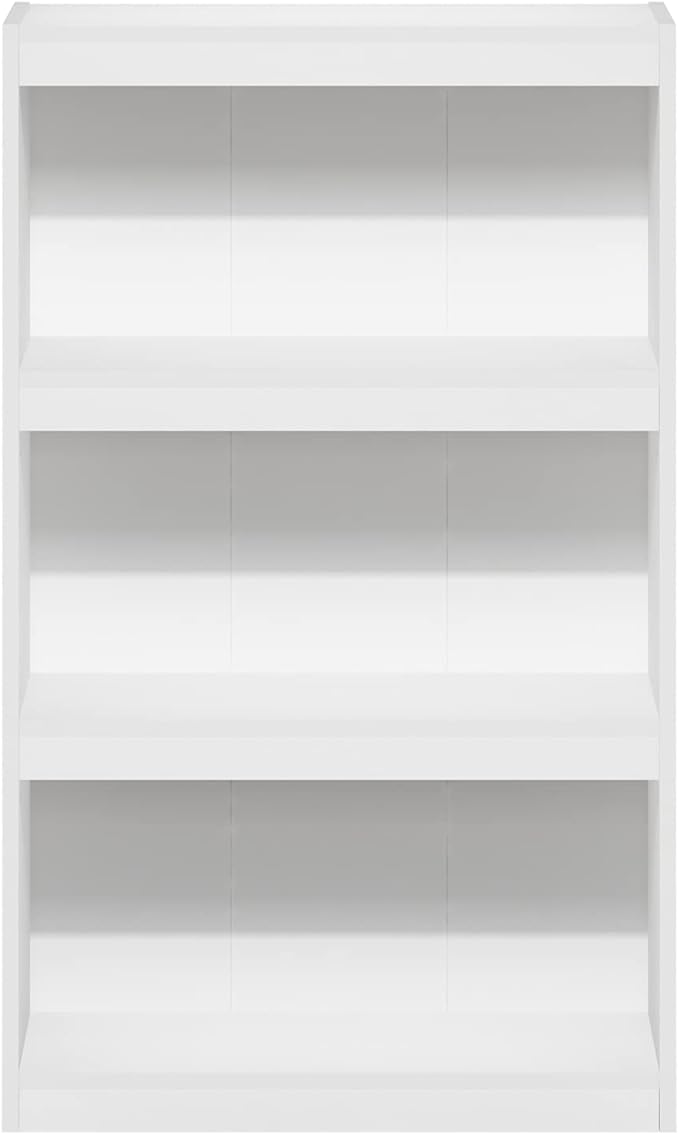Furinno Jaya Enhanced Home Bookcase 3-Tier Adjustable Bookshelf