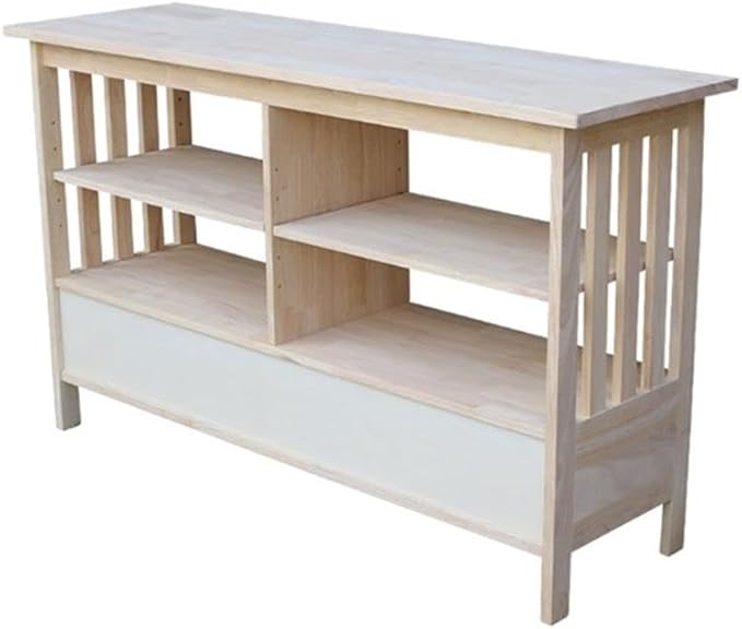 IC International Concepts, Mission Entertainment/TV Stand, Solid Real Wood