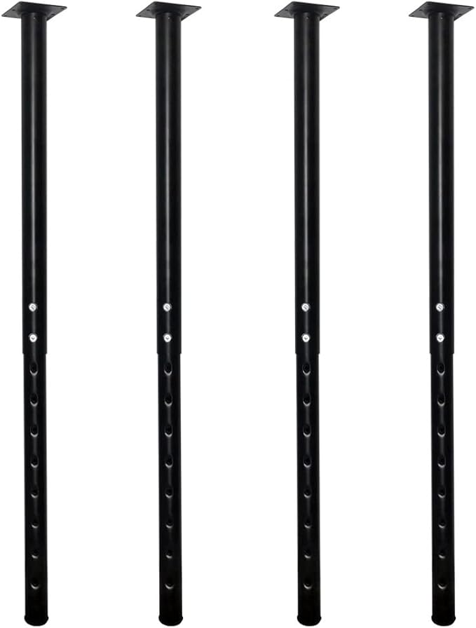 QLLY Adjustable Metal Table Leg, 24-40 inch, Home Office DIY Desk Leg,
