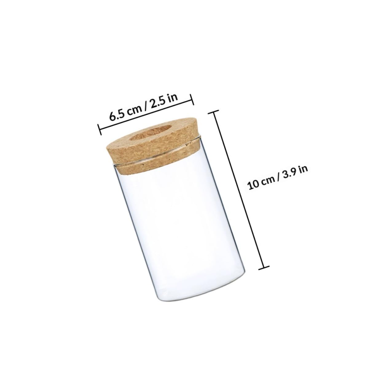 SOLUSTRE 2pcs Glass Flower Vases Hydroponic Plant Pots with Perforated Cork Stoppers 6.5cm X 10cm Indoor Home Decor Moss Terrarium Bottles for Succulent Arrangement