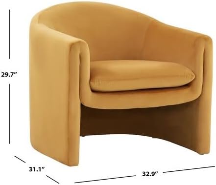 SAFAVIEH Couture Collection Laylette Pumpkin Velvet Accent Chair