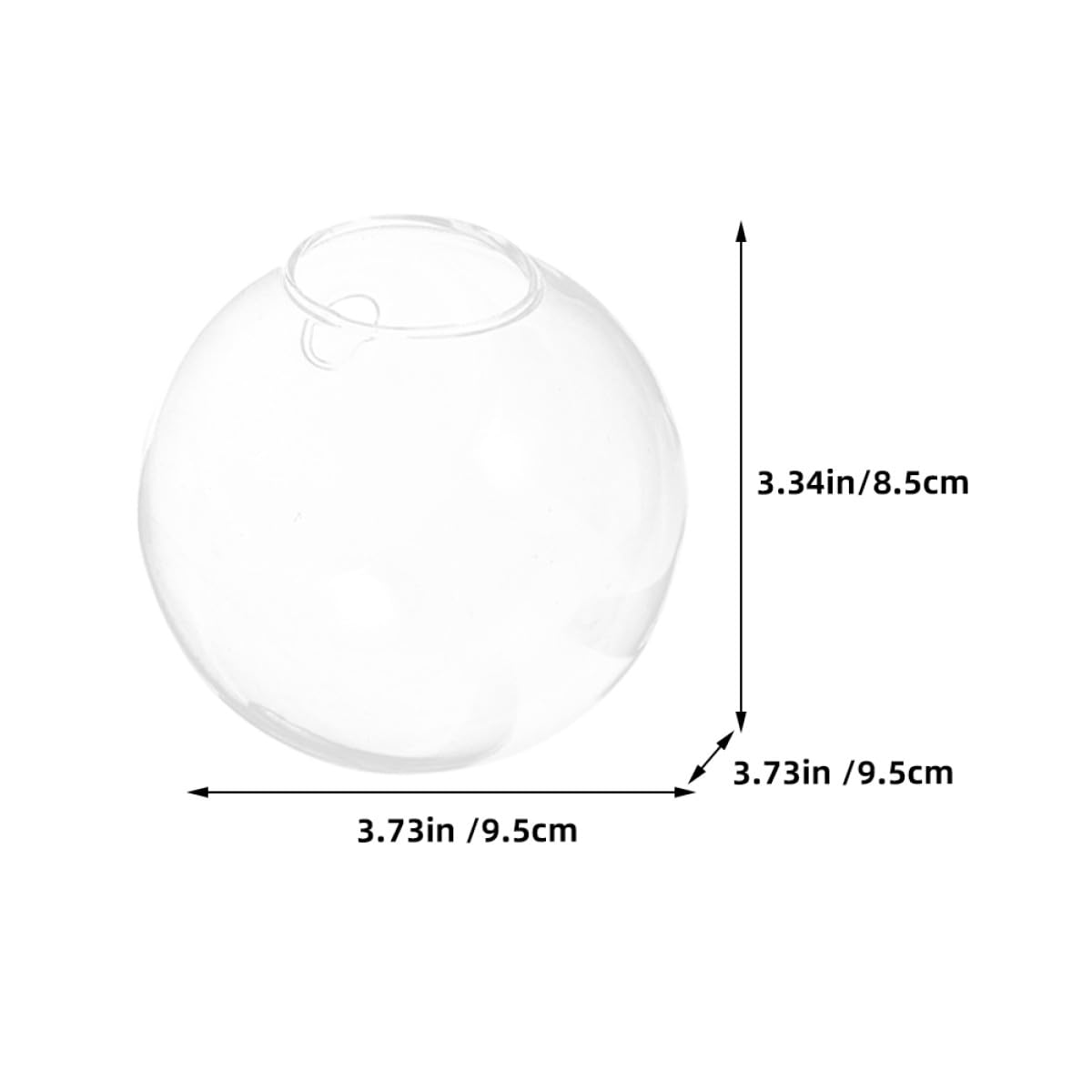 ULTECHNOVO Wall Mounted Glass Flower Vase Set, 4pcs 10cm Hydroponic Hanging Containers with Crystal Mud Nails, Glass Terrarium for Home Garden Décor and Plant Propagation