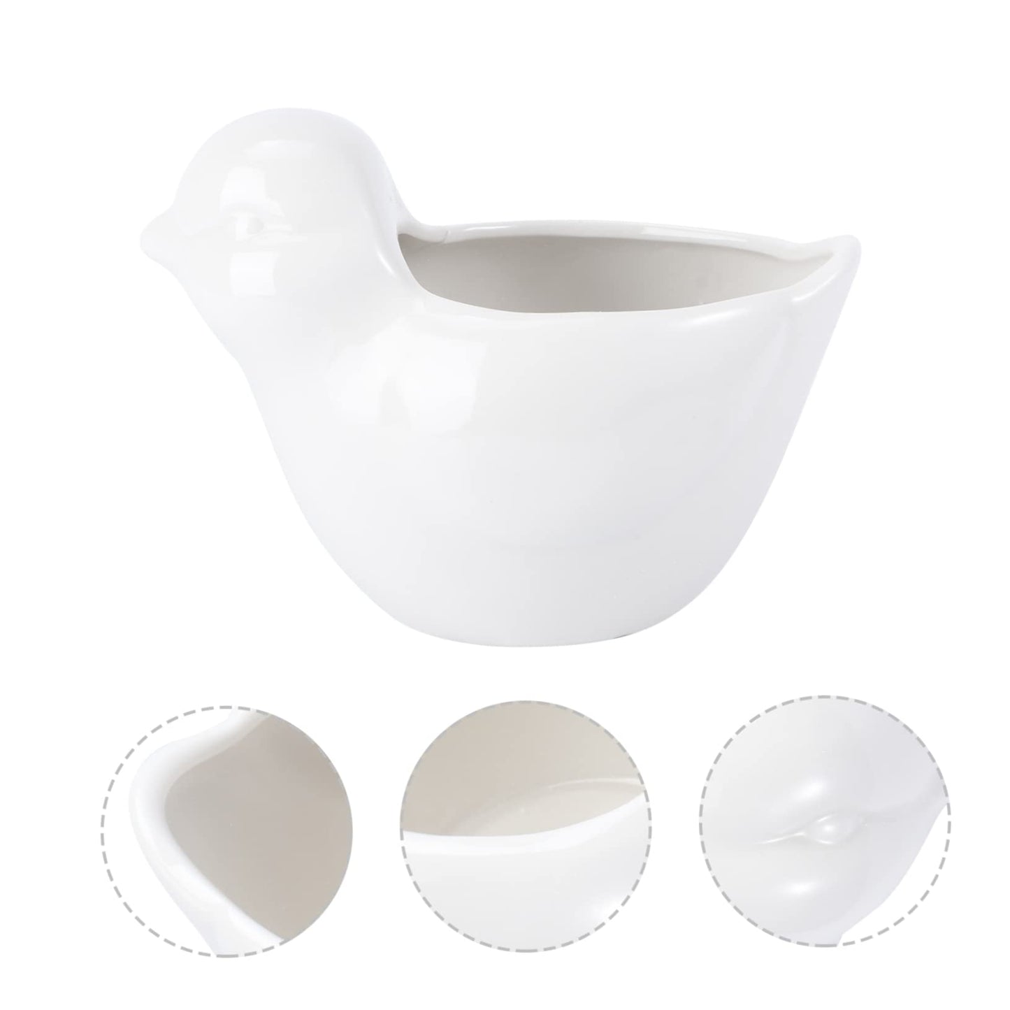 IWOWHERO Bird Flower Pot Ceramic Succulent Planting Container Creative Plant Flowerpot Bird Plant Sitters