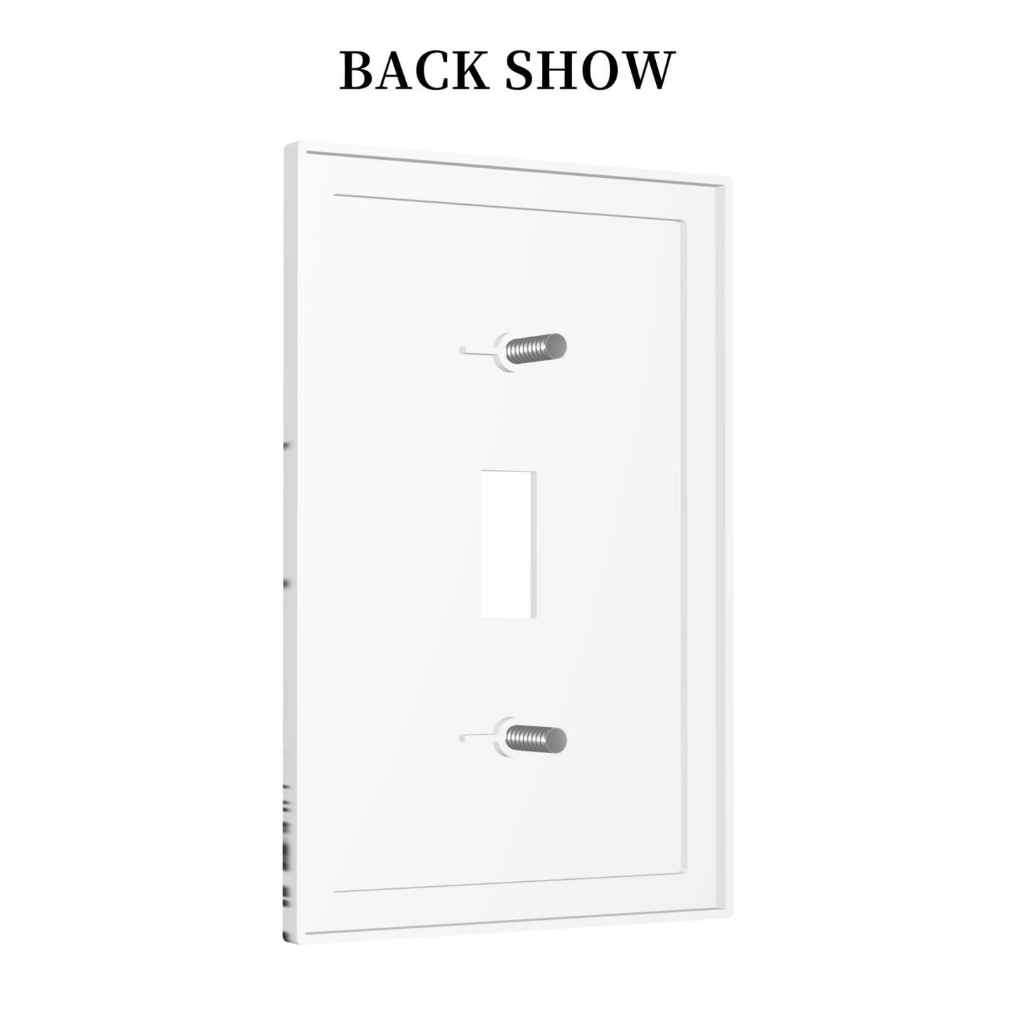 Butterfly Single Toggle Light Switch Cover Plate Decorative Wall Plates 1 Gang Black White Faceplate for Farm House Bedroom Kitchen Living Room Plastic Art Decora