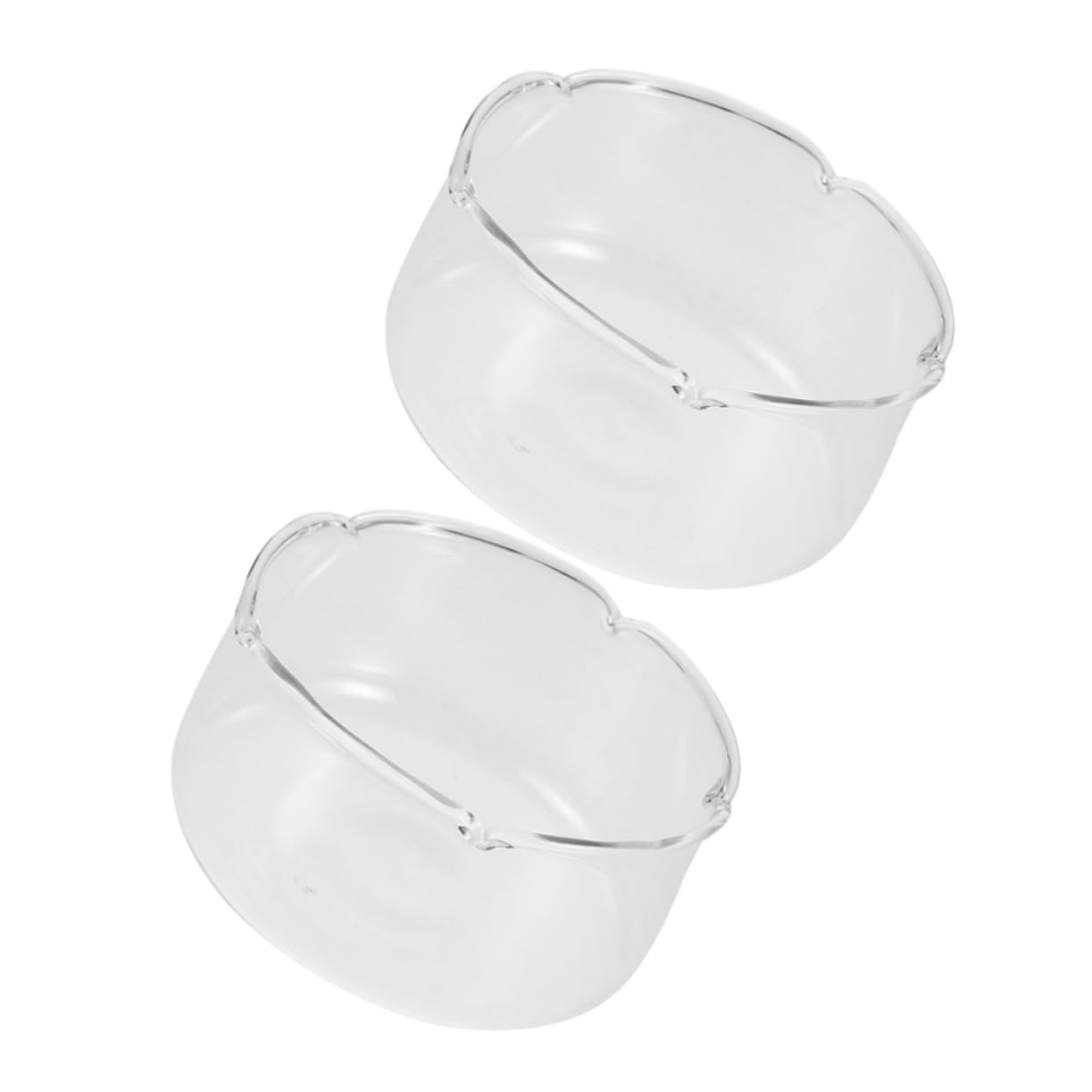 VALICLUD 2pcs Glass Vase for Hydroponic Plants Elegant Decorative Terrarium for Plant Holder for Lotus and Water Lilies Small Fish Tank for Tabletop Display
