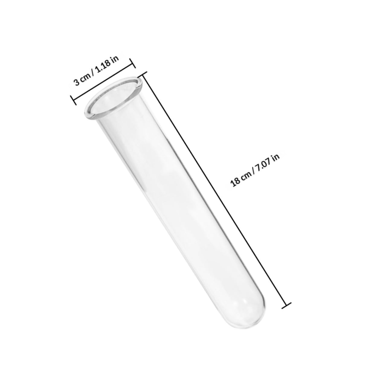 MAGICLULU 4pcs Hydroponic Plant Propagation Tubes Vases Glass Test Tube Containers 2.5x3x18cm Terrarium Accessories for Home Garden Décor