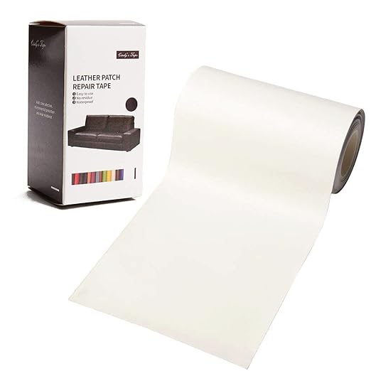Leather Repair Patch Tape Cream White 3 x 60 inch Self Adhesive Leather Repair