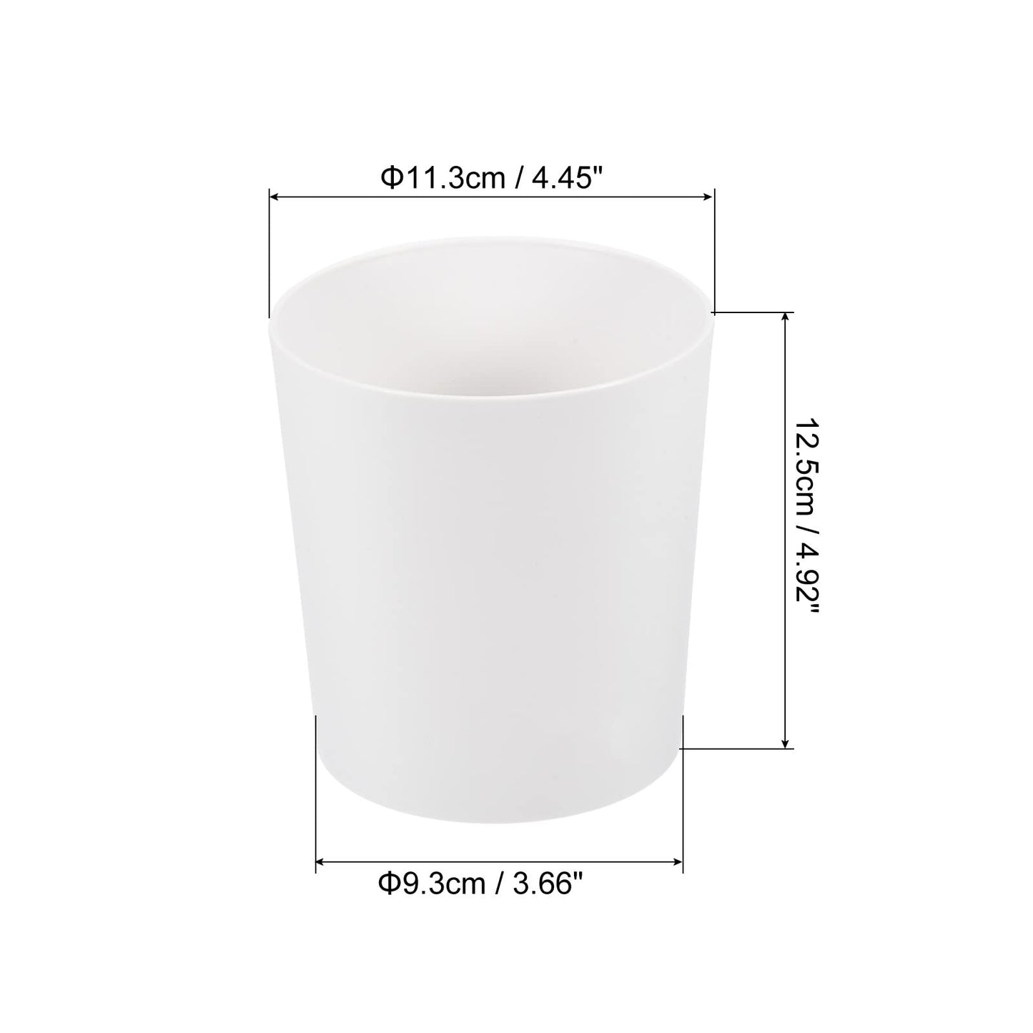 PATIKIL 4 Inch Plastic Plant Pot, 4 Pack Round Flower Planter Container for Indoor Outdoor, White
