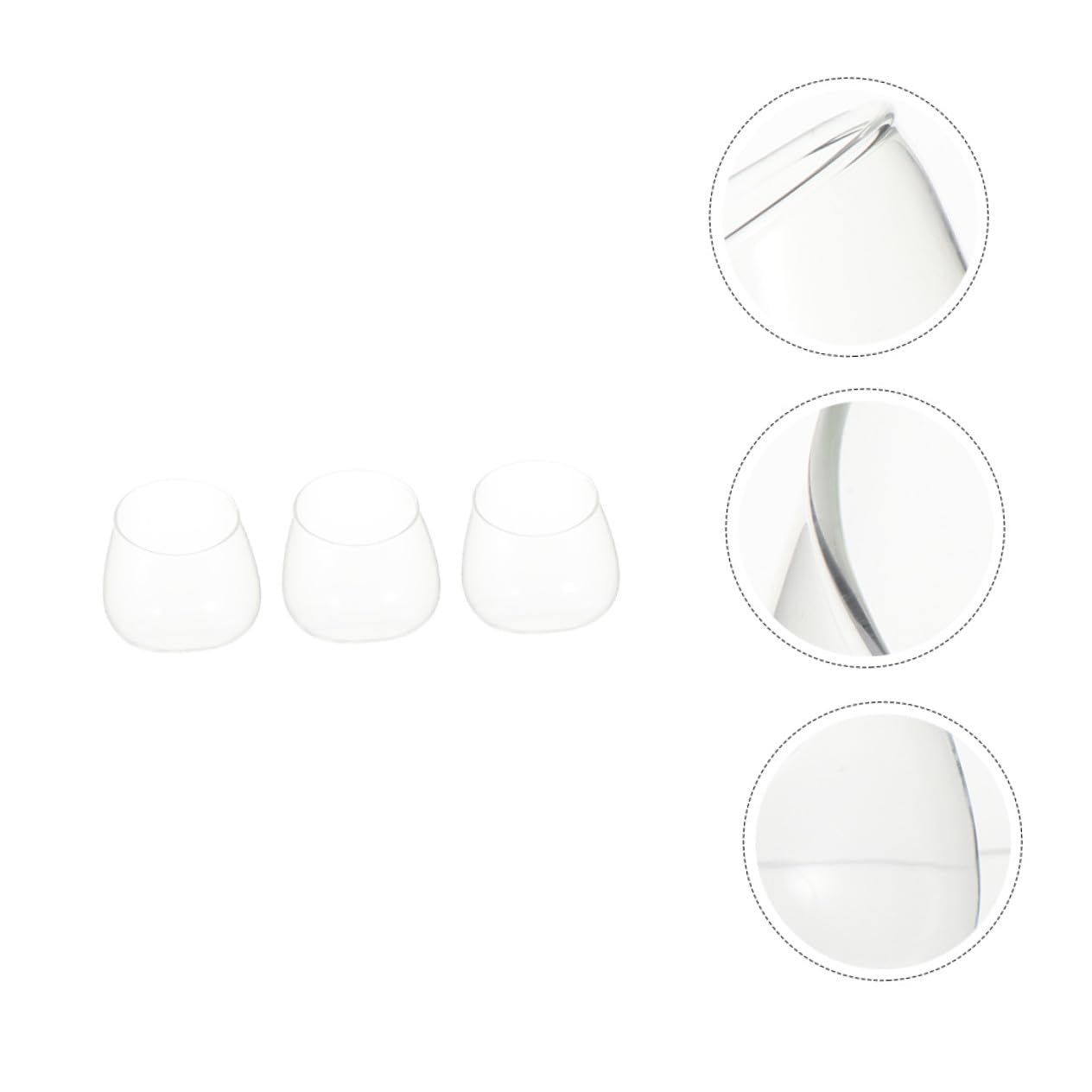 Toyvian Succulent Vase 3pcs Slant Cut Glass Ecological Bottles for Desktop Terrarium Plant Decoration