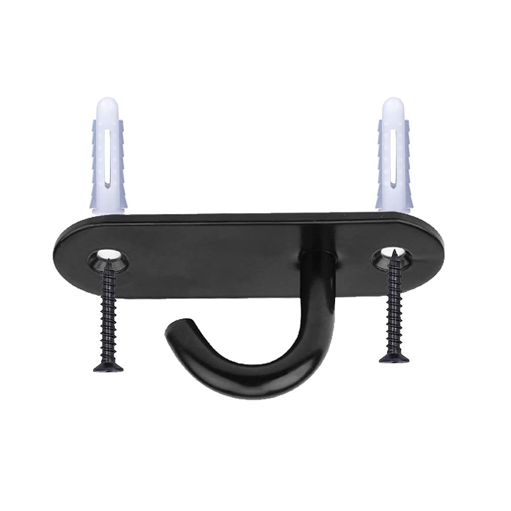 JOMIHONEY Stainless Steel Heavy Duty Ceiling Hooks with Screws and Plastic Anchors, Wall Mount Pad Eye Plate Top Hook Hanging Hardware for Yoga Hammock Swing Boat Sandbag Plant Basket