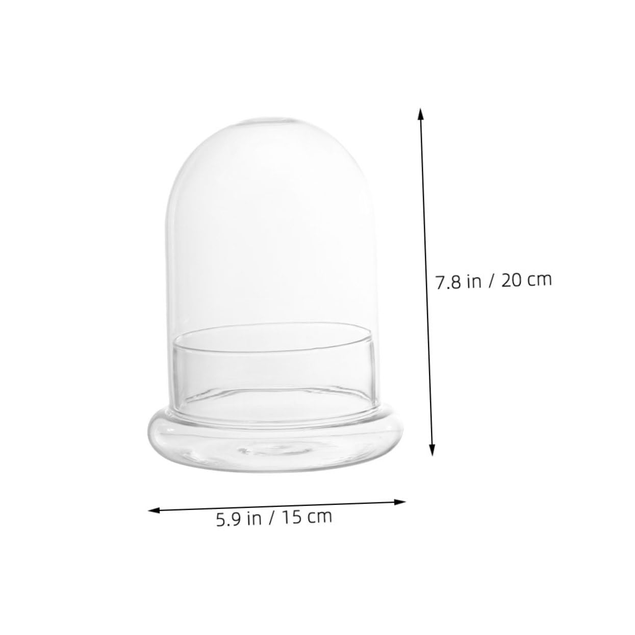 Sosoport Glass Eco Bottle Terrarium Supplies Bell Jar Dome Plant Holder DIY Decor