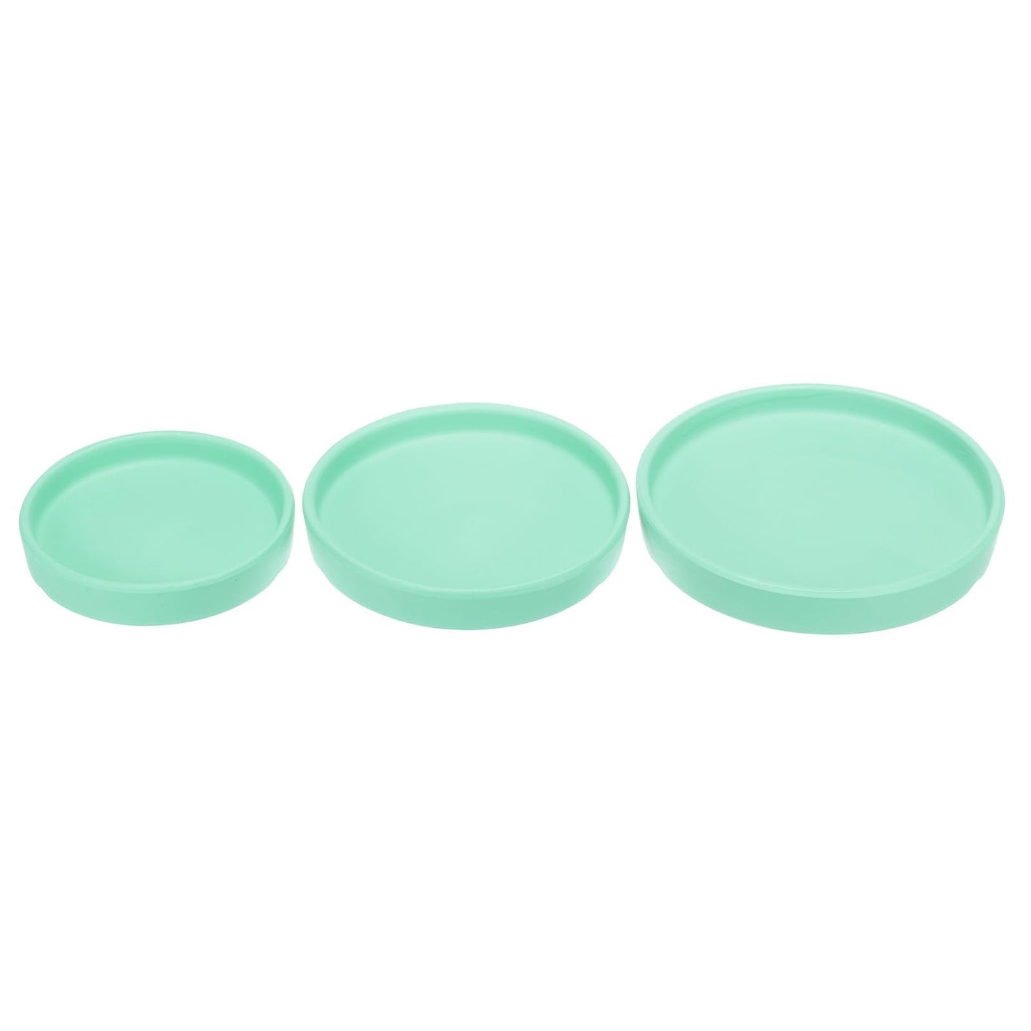 M METERXITY 3 Pack Planter Saucers - Ceramic Plant Tray Flower Pot Drip Trays Round Apply to Outdoor/Garden (4/5/6inch, Turquoise)