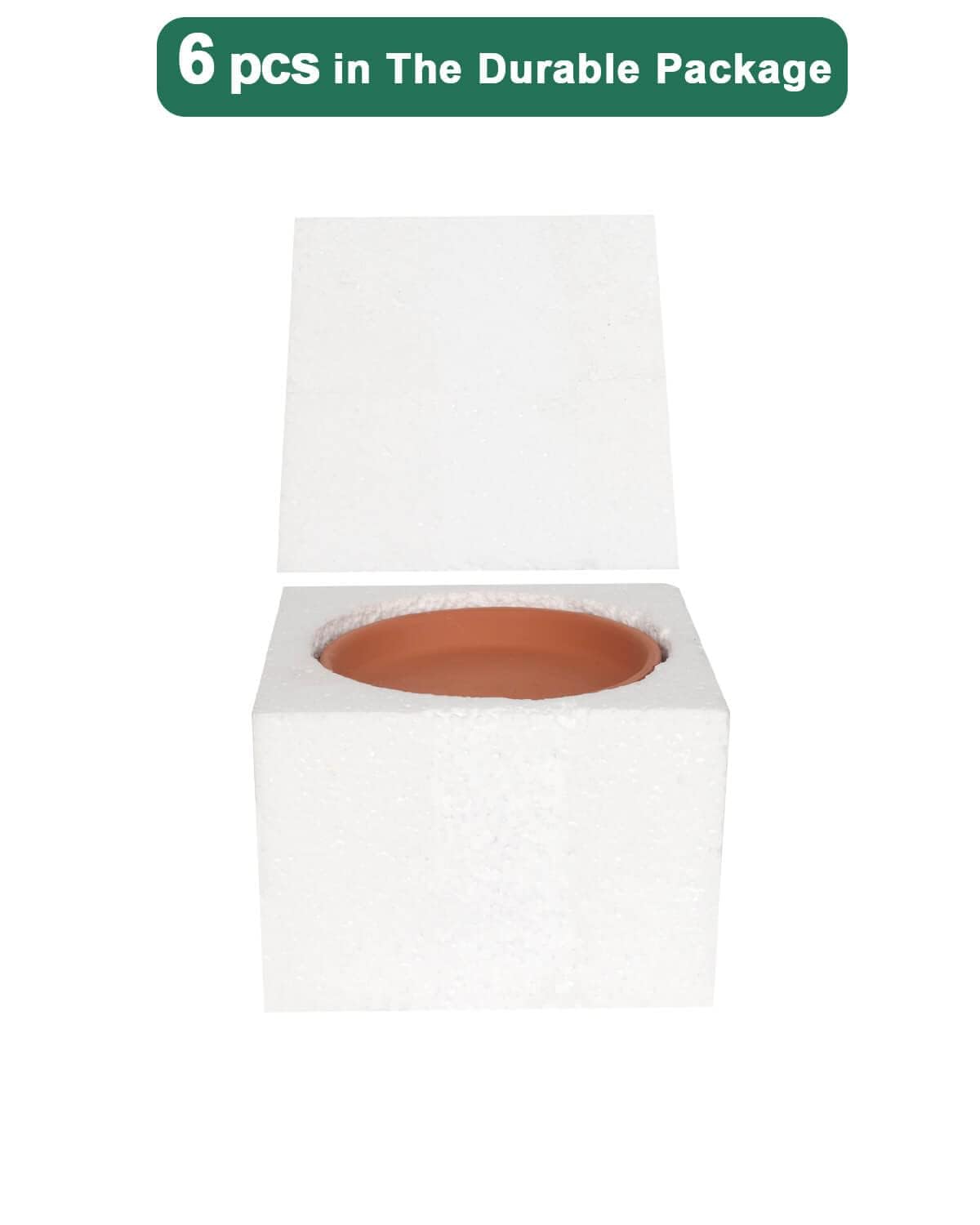 vensovo 6 Inch Terracotta Plant Saucer Pots Tray - 6 Pcs Round Planter Saucers for Indoor & Outdoor Plants, Small Clay Trays Perfect for 5 Inch 5.5 Inch 6 Inch Flower Pot